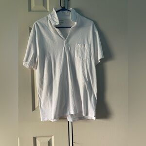 J.CREW, men, white polo, Large